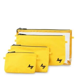 LUG Tackle 4 piece Storage Pouches Cosmetic Bags YELLOW NEON